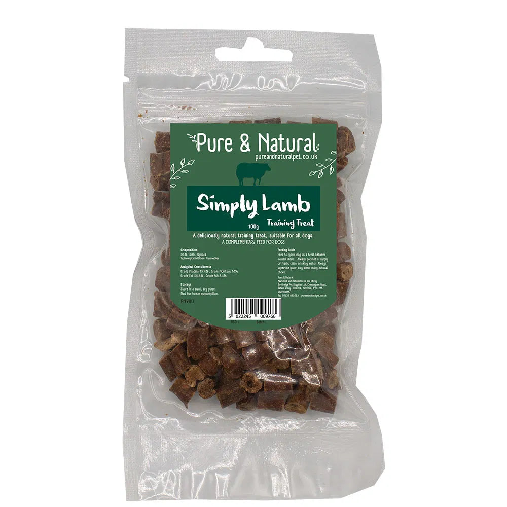 Pure & Natural Lamb Training Treats 100g