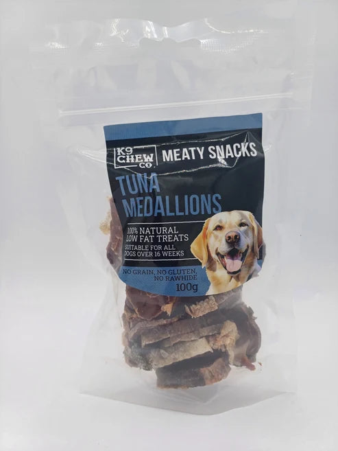 K9 Chew Meaty Snacks Tuna Medallions 100g