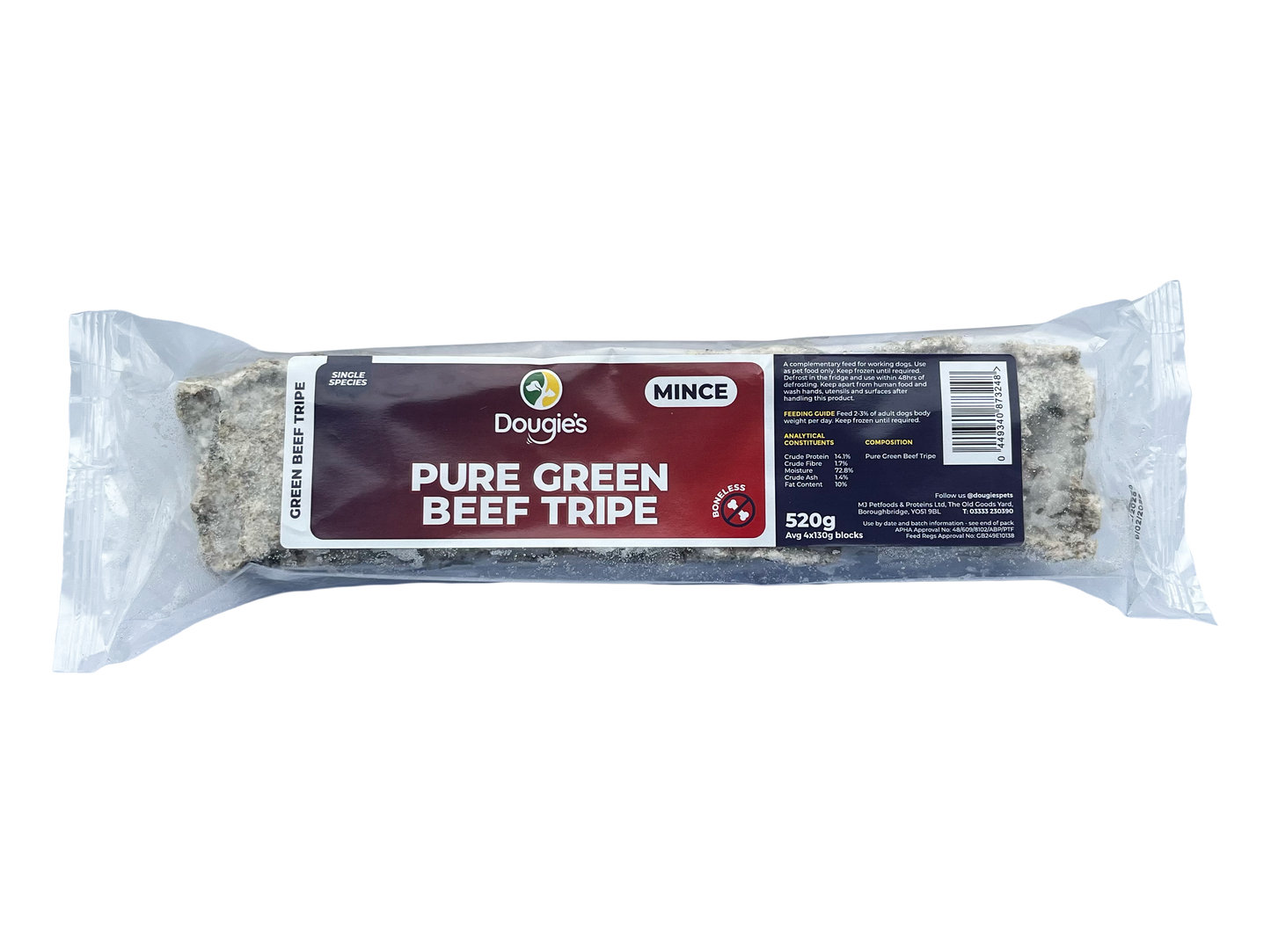Dougie`s Pure Green Beef Tripe 520g