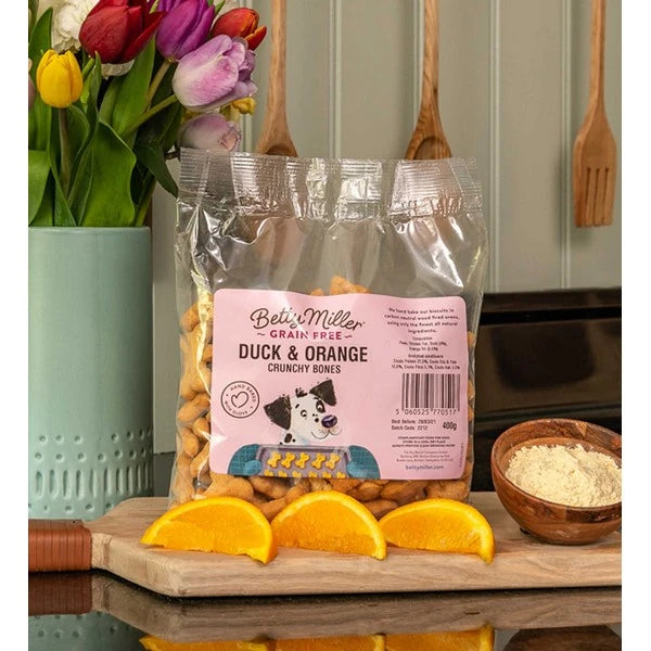 Betty Miller Grain Free Duck & Orange Bones 400g