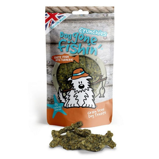 Dog Gone Fishin` White Fish Crunchies with Turmeric 75g