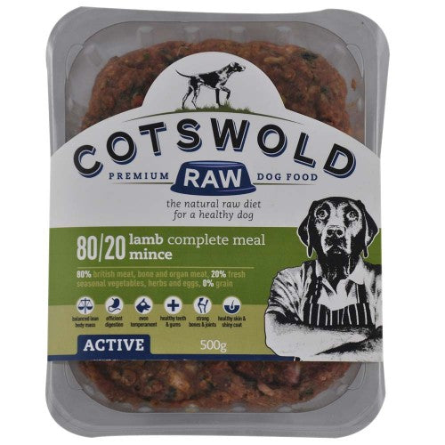 Cotswold Raw Active 80/20 Lamb Mince 500g