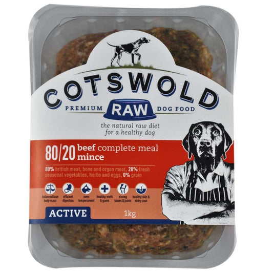 Cotswold Raw Beef Mince 80/20 Active 1kg