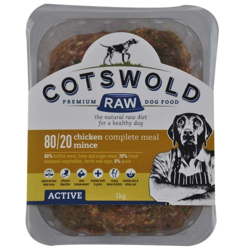 Cotswold Raw Chicken Mince 80/20 Active 1kg