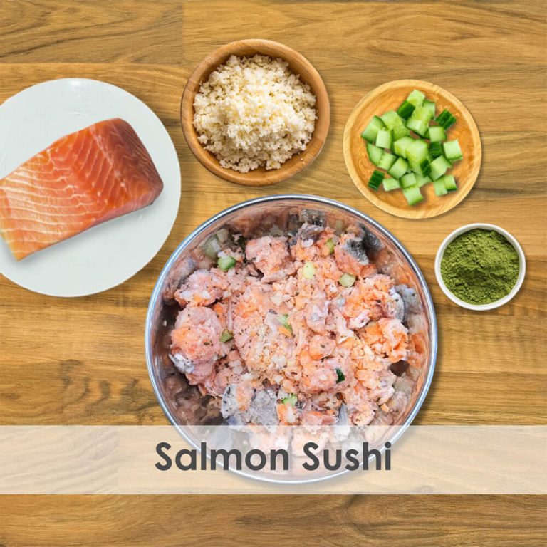 Fur Baby Nutrition Salmon Sushi (Cauliflower Rice) 1kg