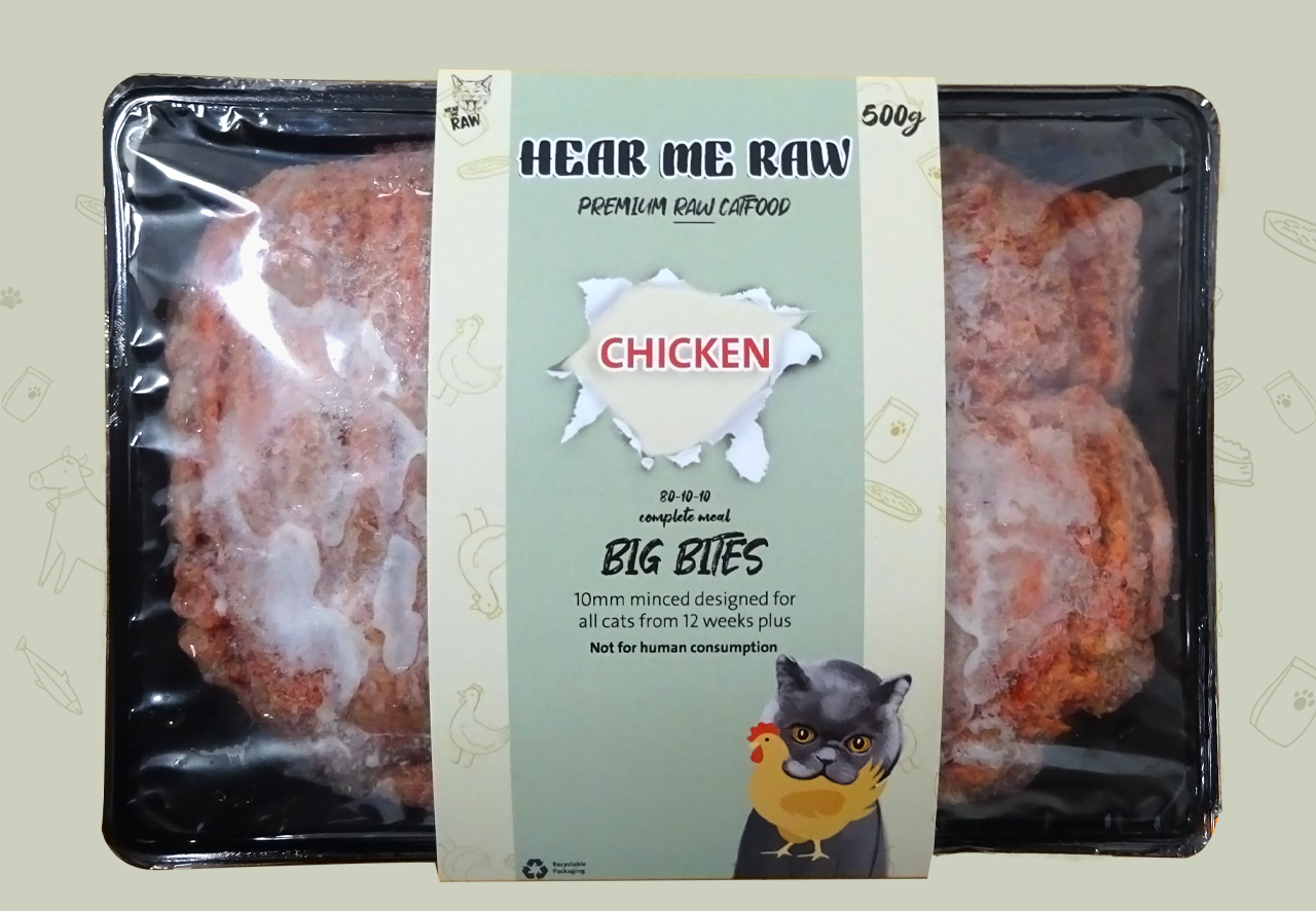 Hear me Raw Chicken & Rabbit Cat Complete 500g