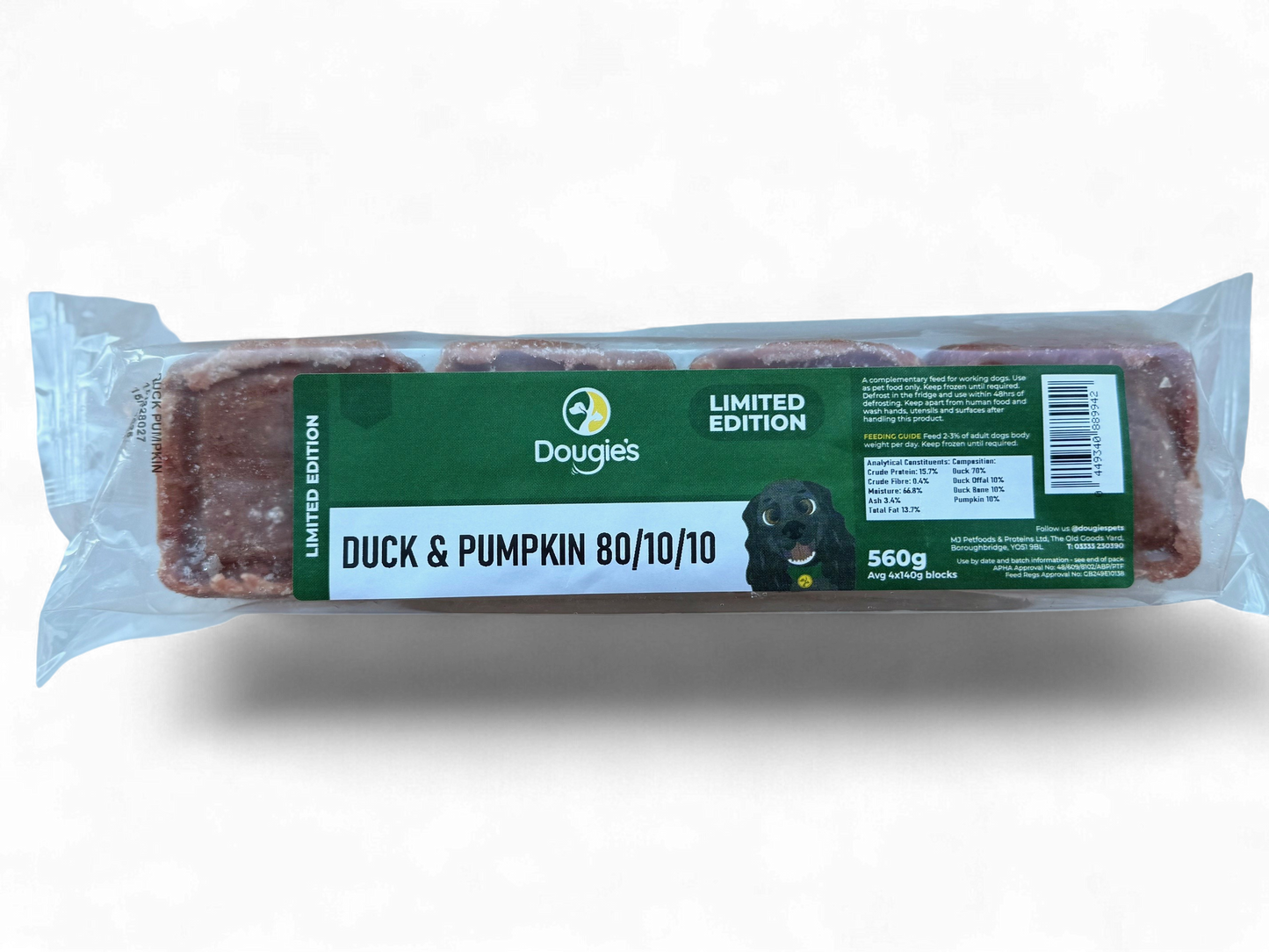Dougies Duck & Pumpkin 80/10/10 560g