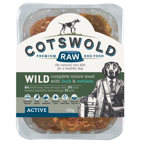 Cotswold Raw Wild Duck & Venison Mince 500g