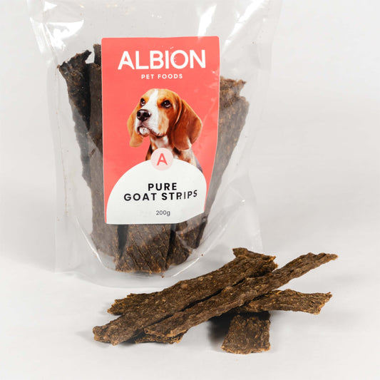 Albion Pure Goat Meat Strips 100g