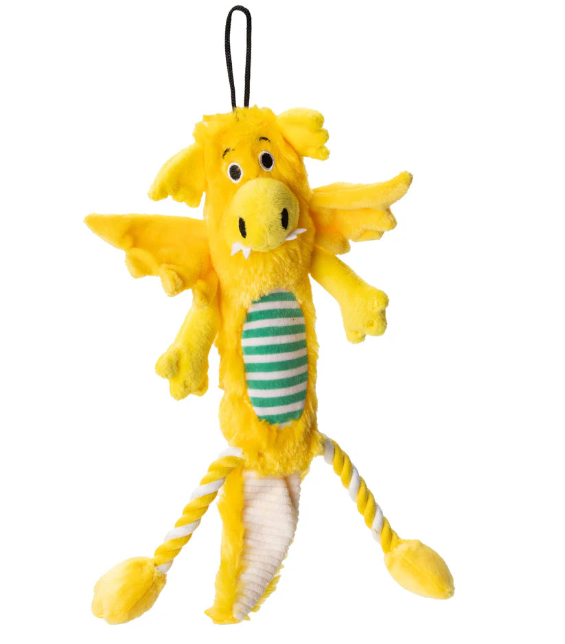 Yellow Mythical Dragon Dog Toy