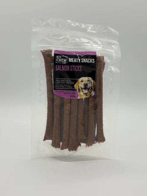 K9 Chew Meaty Snack Salmon Sticks 100g