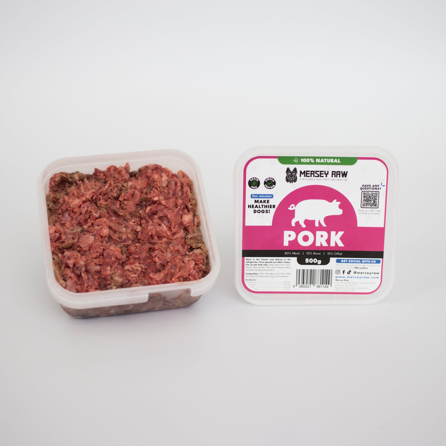 Mersey Raw Pork Complete 500g