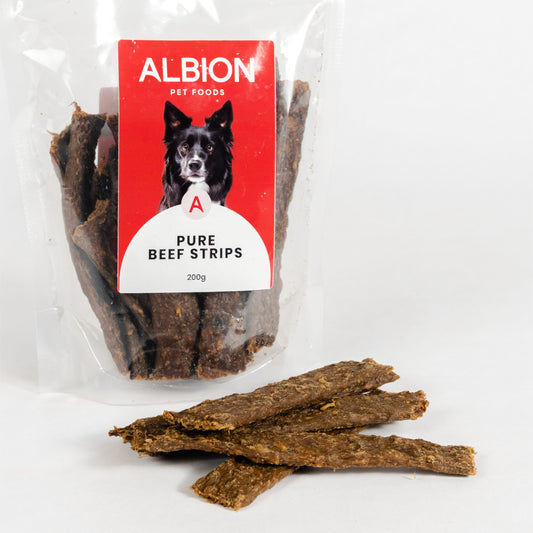 Albion Pure Beef Meat Strips 100g