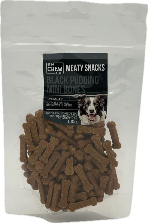 K9 Chew Black Pudding Mini Bones 100g