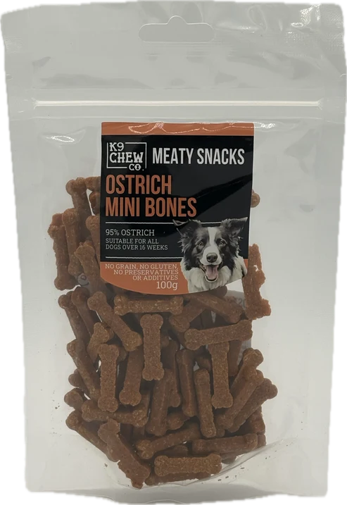 K9 Chew Ostrich Mini Bones 100g