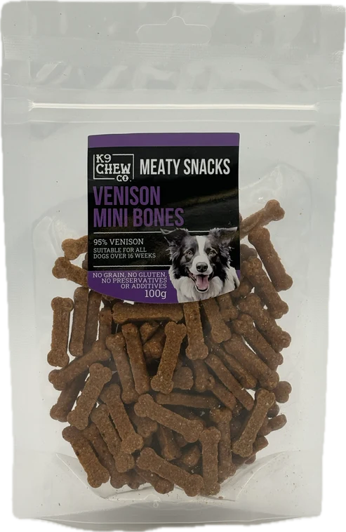 K9 Chew Venison Mini Bones 100g