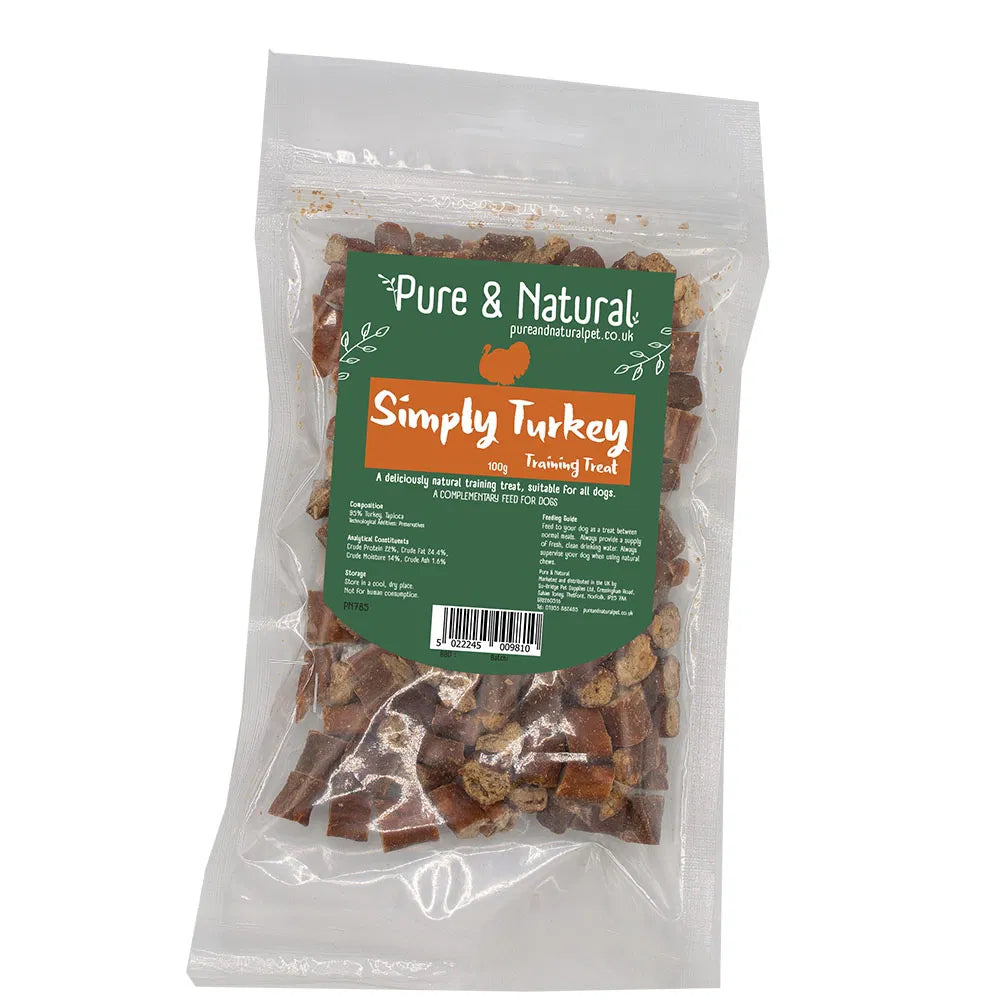 Pure & Natural Turkey Training Treats 100g