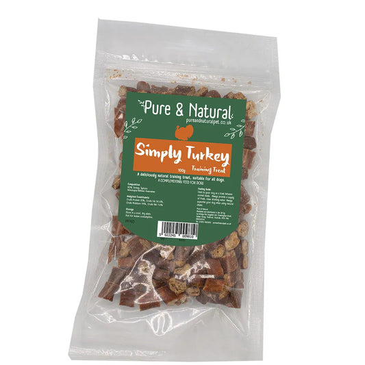 Pure & Natural Turkey Training Treats 100g