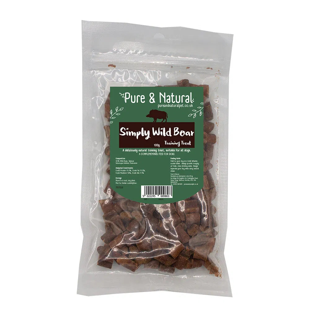 Pure & Natural Wild Boar Training Treats 100g