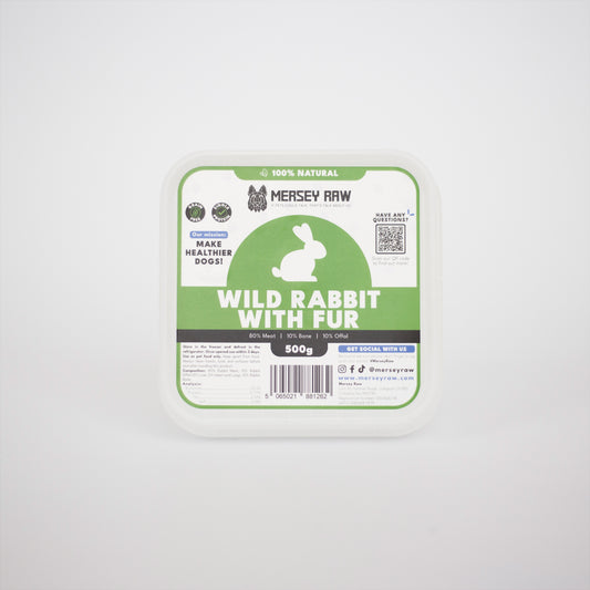Mersey Raw Wild Rabbit with Fur 500g